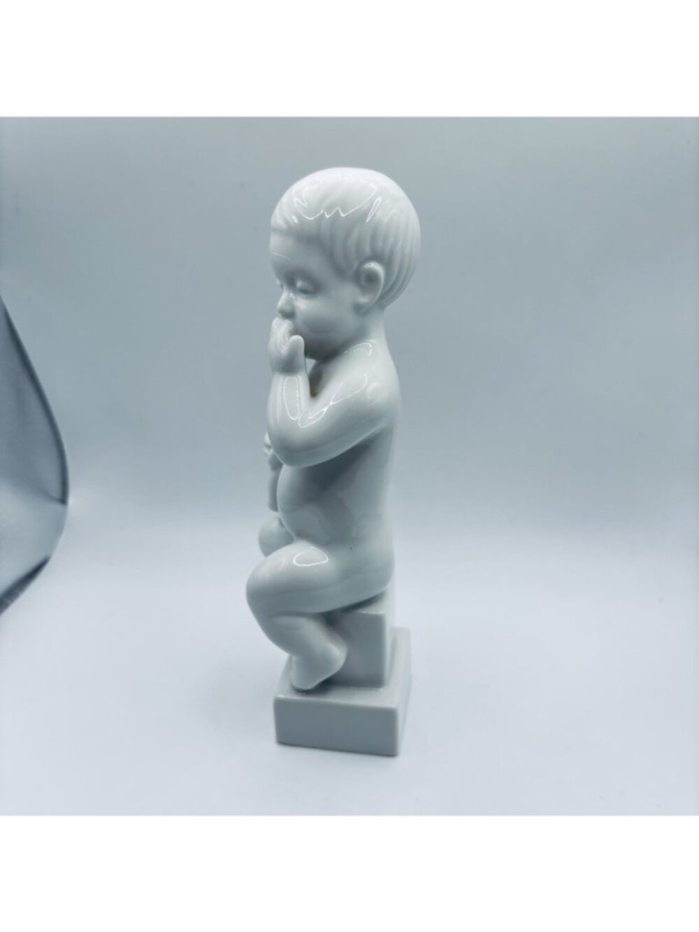 VTG Bing & Grondahl B&G Baby Boy Adam with Teddy Bear 6” Figurine Svend Lindhart - Picture 4 of 8